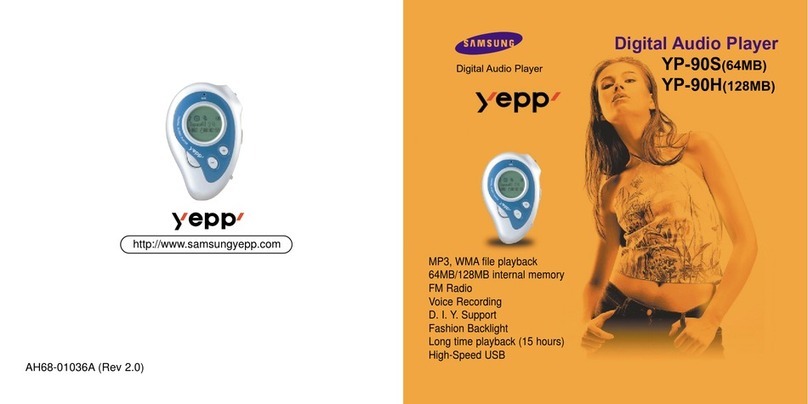 Samsung Yepp' YP-90H User manual
