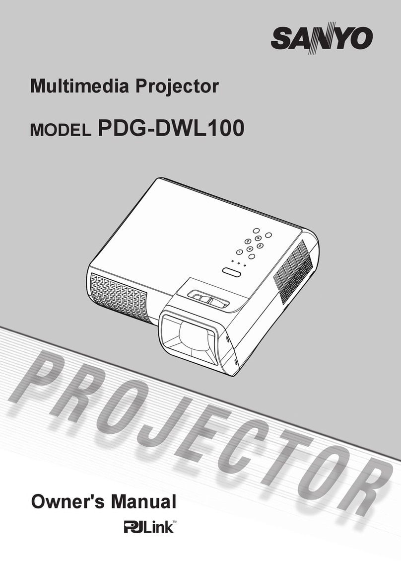 Sanyo PDG-DWL100 - WXGA DLP Projector User manual Sanyo PDG-DWL100 - WXGA DLP Projector User manual
