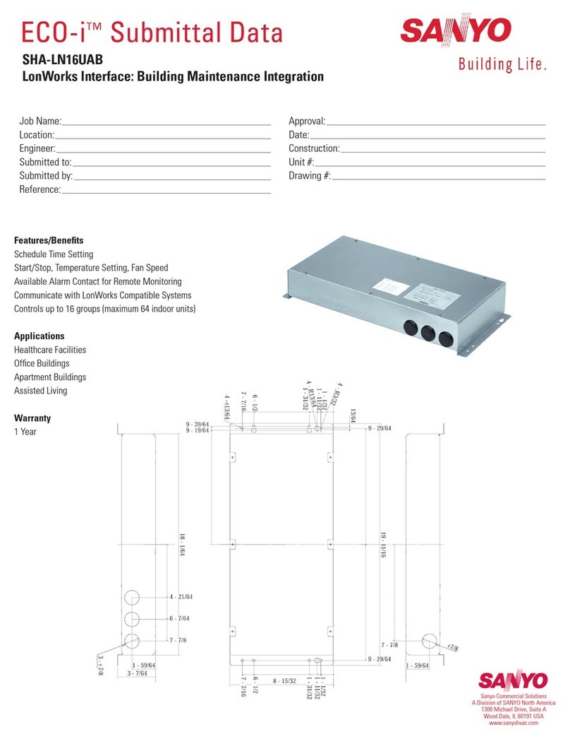 Sanyo ECO-i SHA-LN16UAB User manual