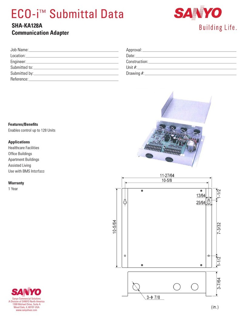Sanyo SHA-KA128A Submittal data