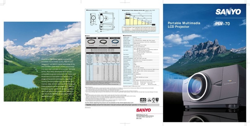 Sanyo PLV-70 User manual