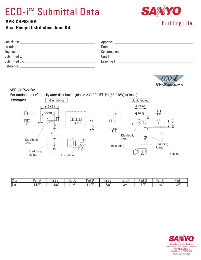 Sanyo ECO-i APR-CHP680BA Installation and user guide