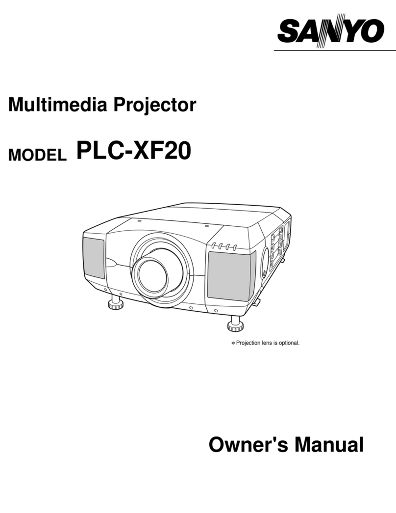 Sanyo XF20 - PLC XGA LCD Projector User manual