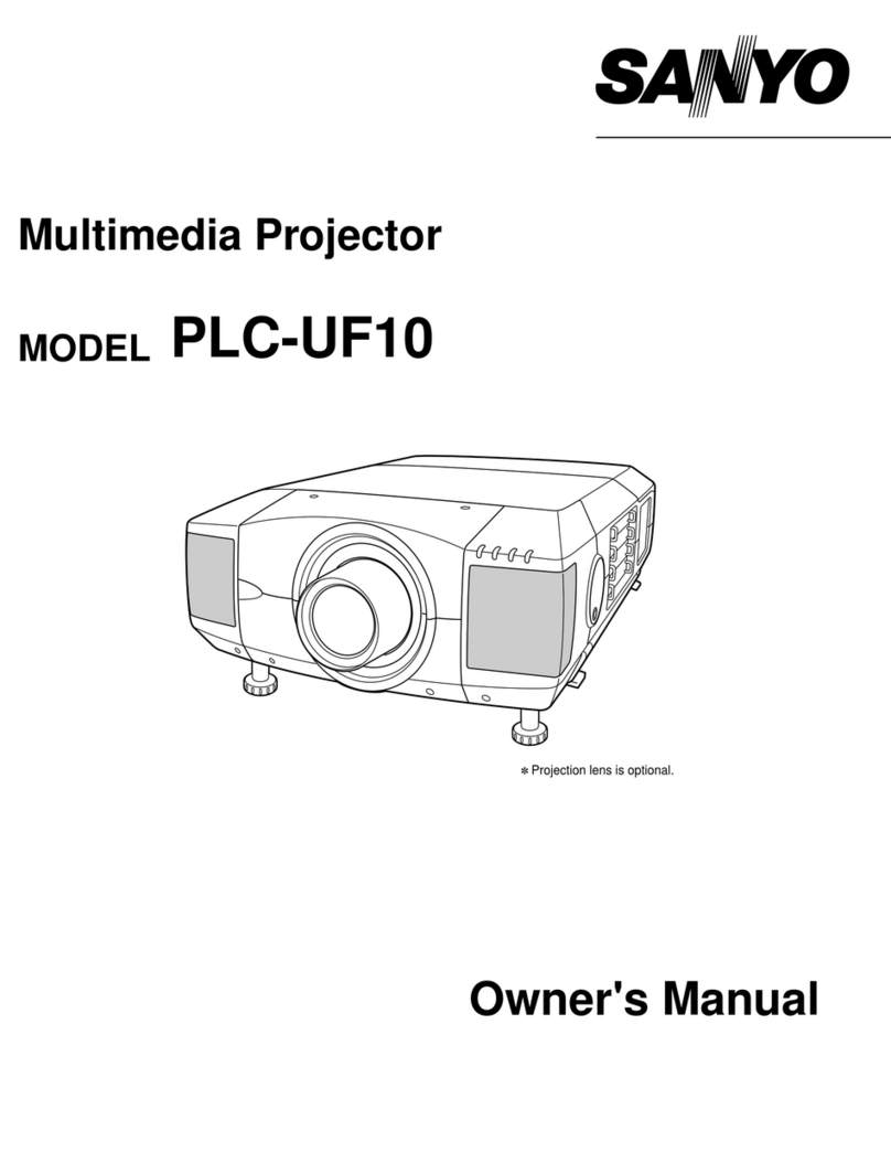 Sanyo UF10 - PLC UXGA LCD Projector owner's manual