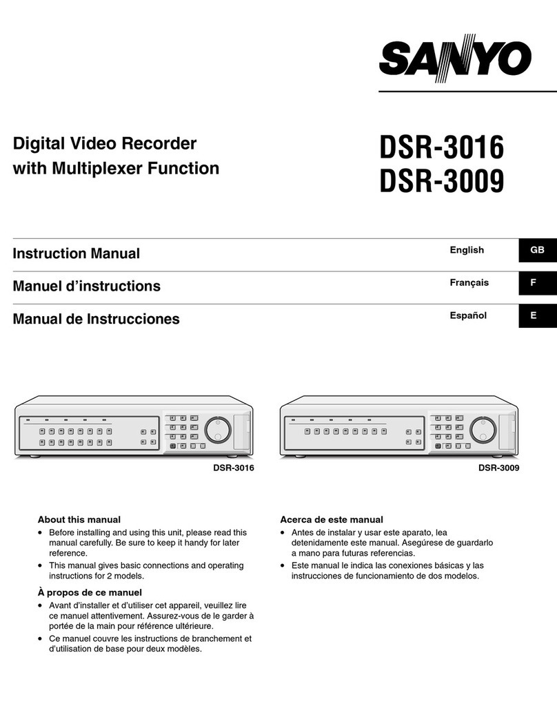 Sanyo DSR-3016 User manual Sanyo DSR-3016 User manual