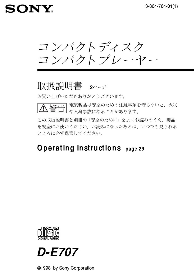 Sony D-E707 operating instructions