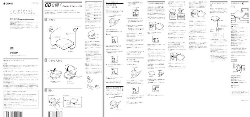 Sony D-E900 User manual Sony D-E900 User manual