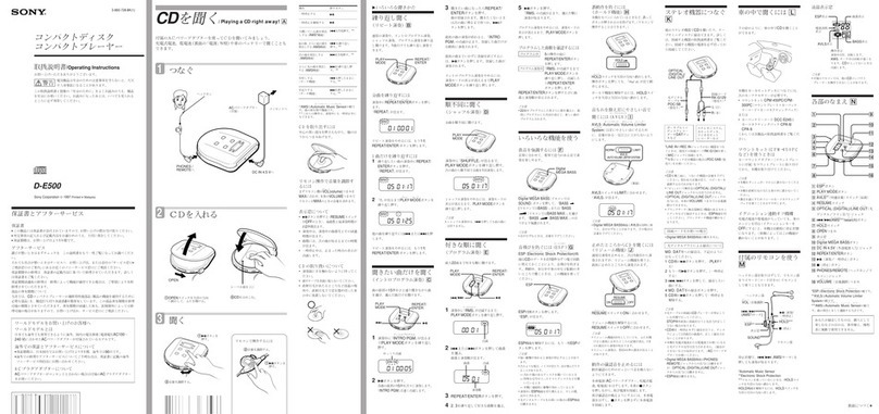 Sony D-E500 User manual