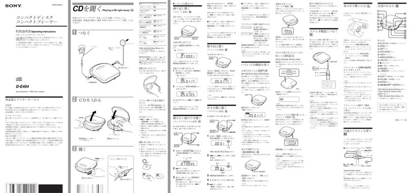 Sony D-E404 User manual