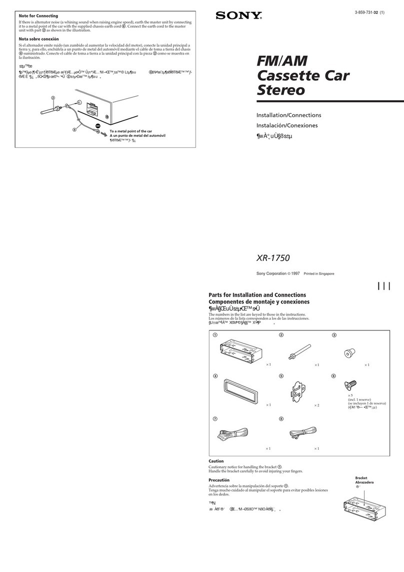 Sony XR-1750 Product guide