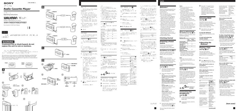 Sony Walkman WM-FX661 User manual