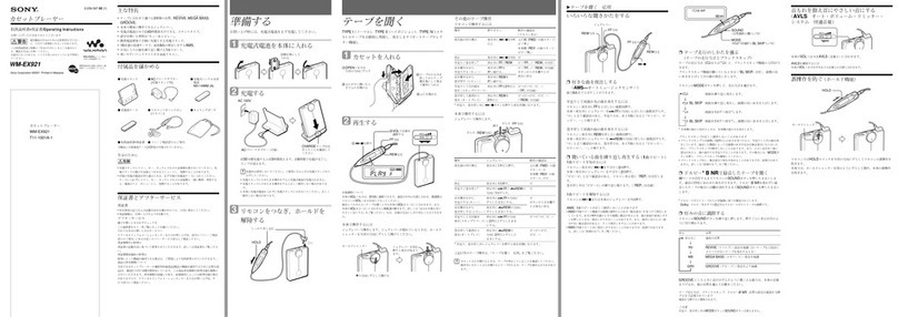 Sony Walkman WM-EX921 operating instructions