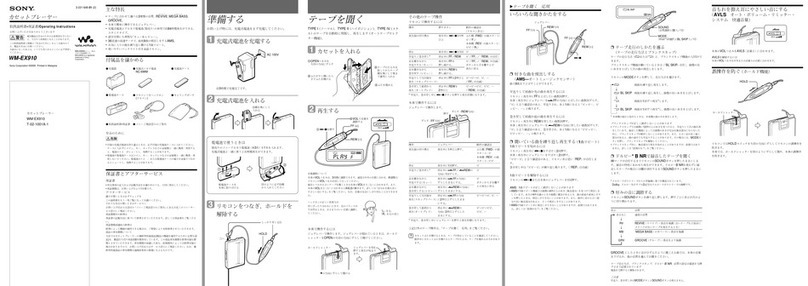 Sony Walkman WM-EX910 User manual