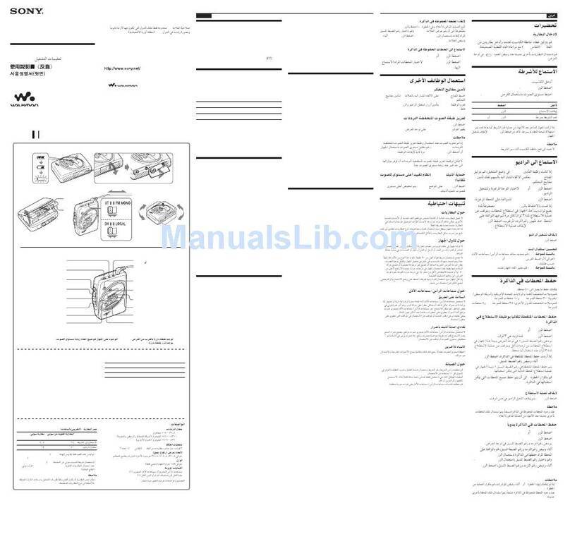 Sony Walkman WM-FX288 User manual