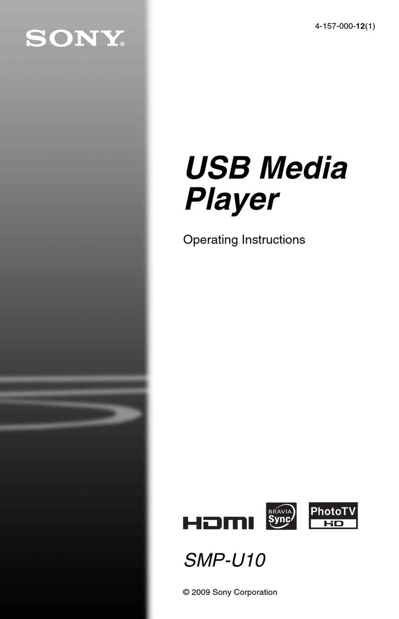 Sony SMPU10 - USB Media Player operating instructions