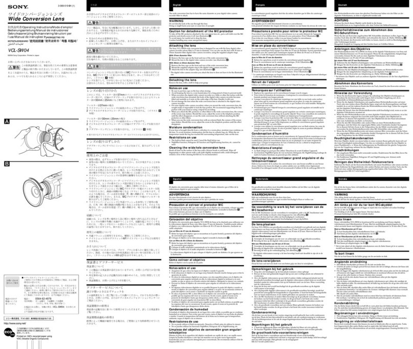 Sony VCL SW04 operating instructions