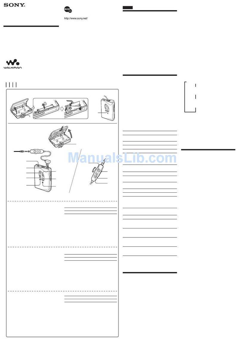 Sony Walkman WM-EX527 User manual