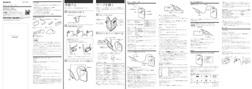 Sony Walkman WM-EX600 User manual