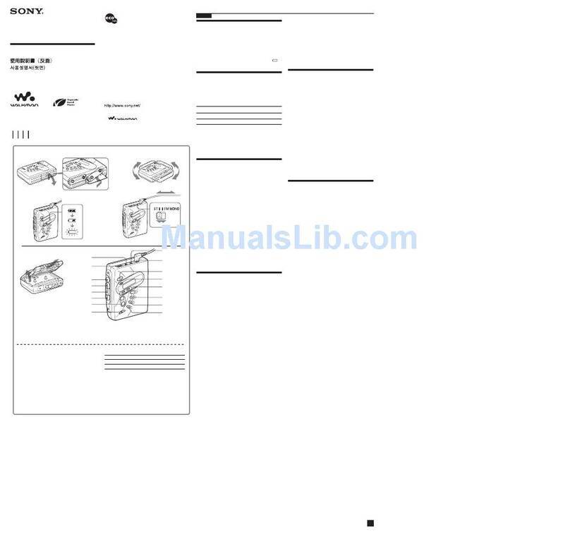 Sony Walkman WM-EC1 operating instructions