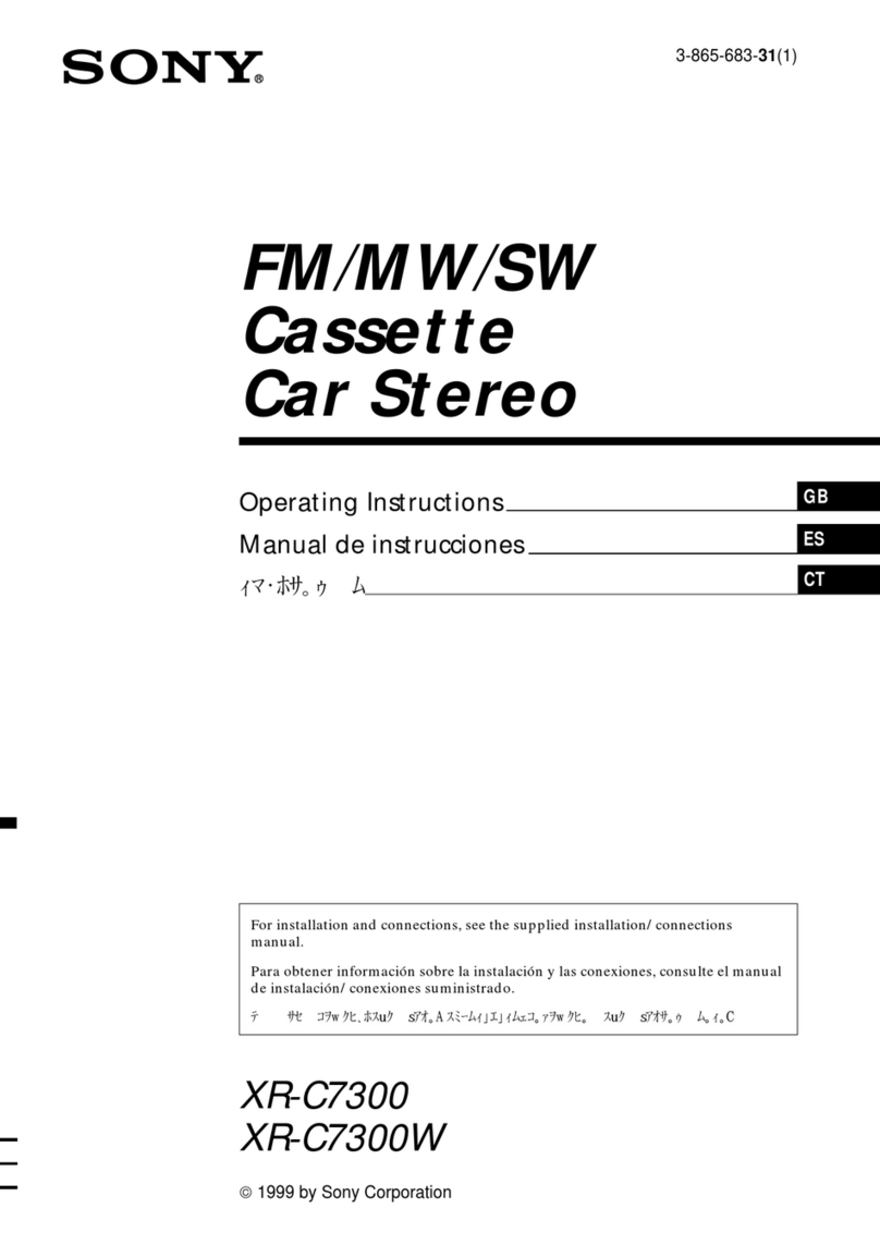 Sony XR-C7300 User manual