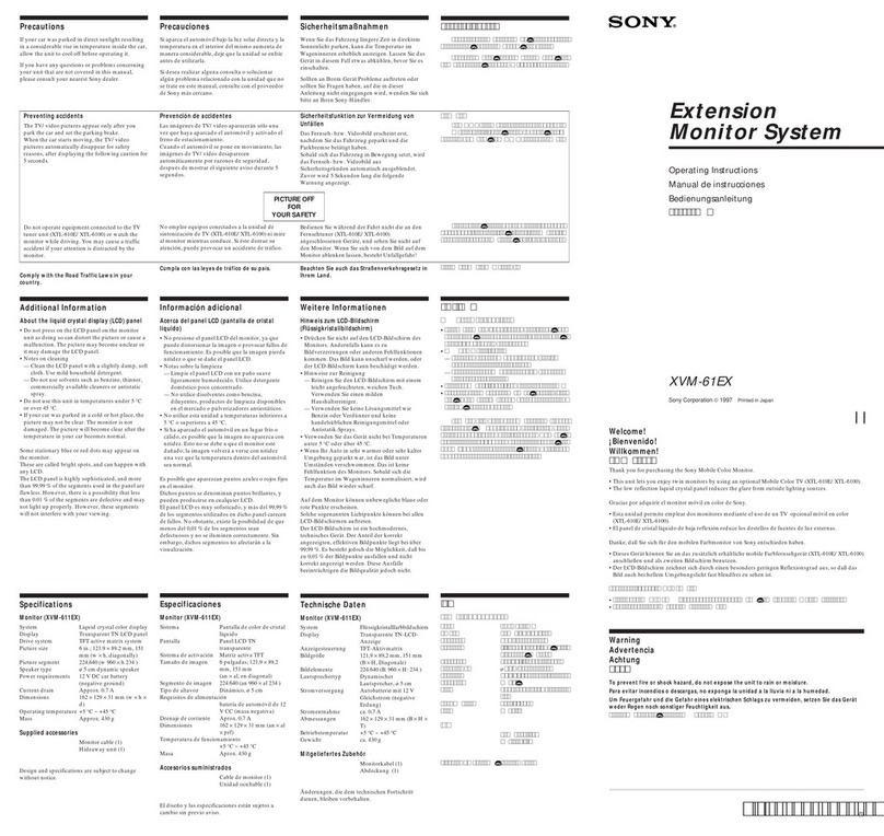 Sony XVM-61EX User manual