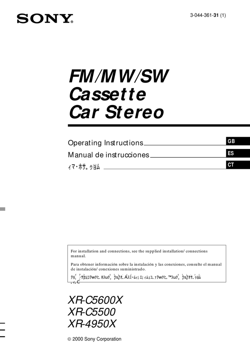Sony XR-4950X operating instructions