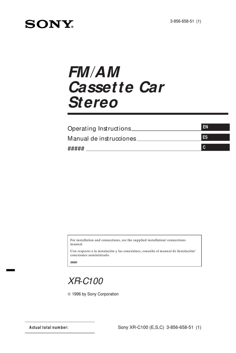 Sony XR-C100 operating instructions
