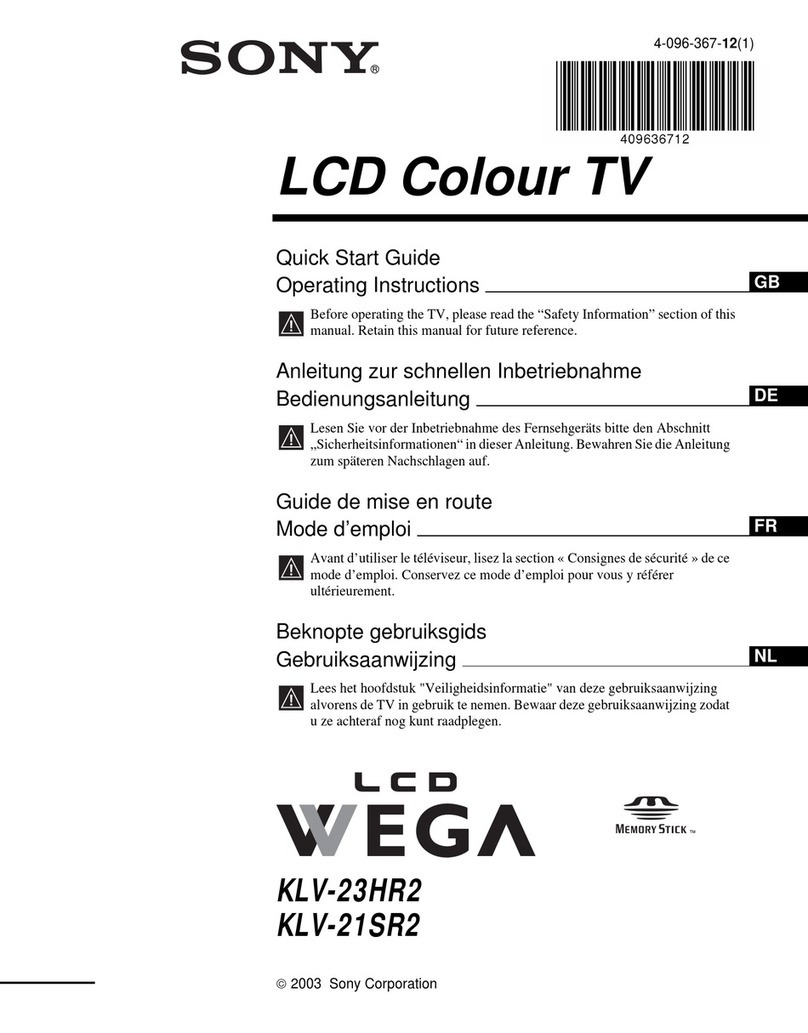 Sony WEGA KLV 21SR2 User manual