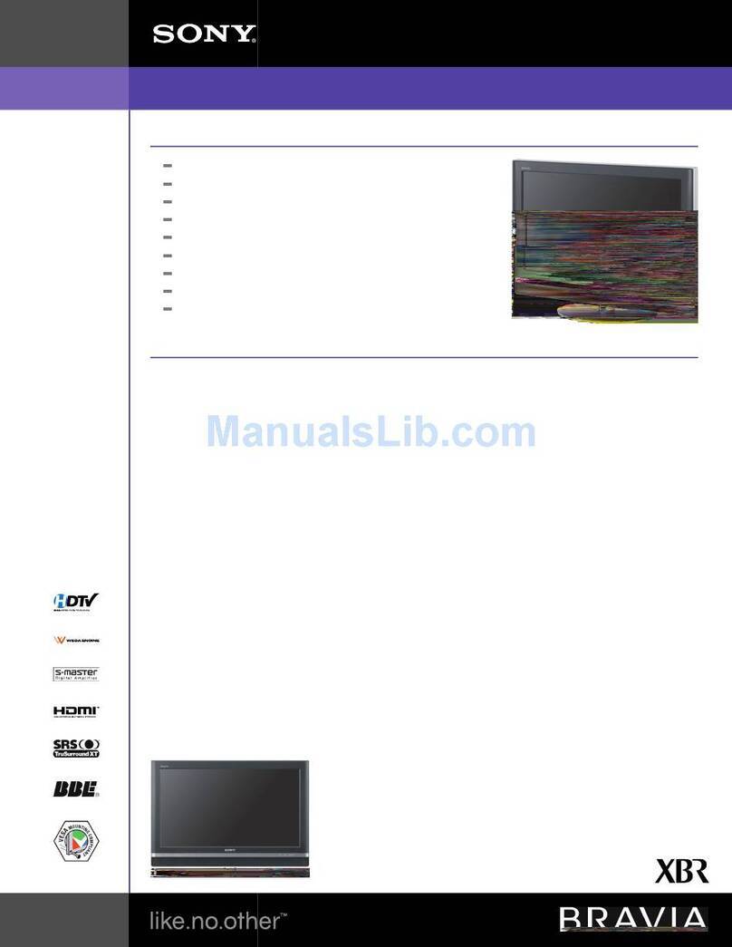 Sony Wega KDL-V32XBR1 Specification sheet
