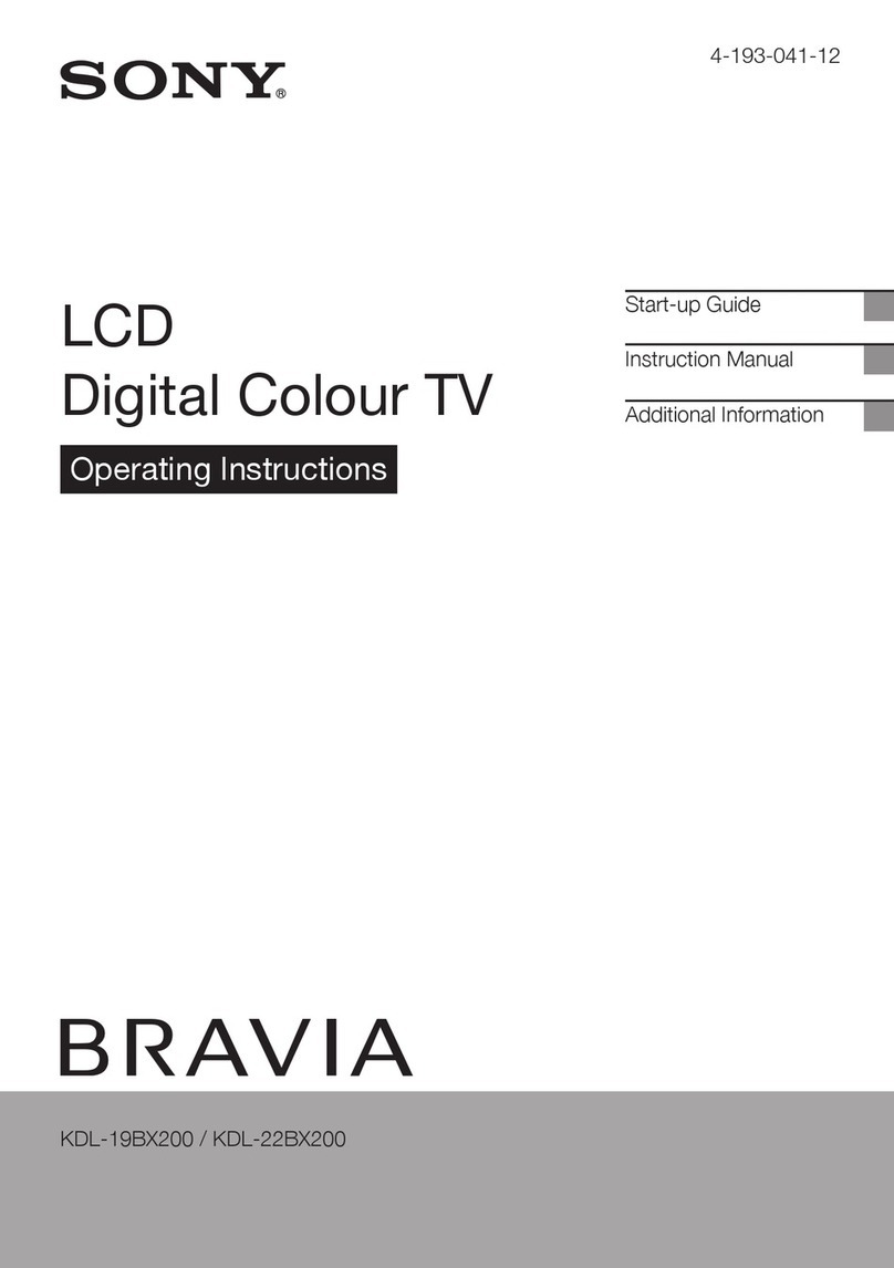 Sony BRAVIA 4-193-041-12 User manual Sony BRAVIA 4-193-041-12 User manual