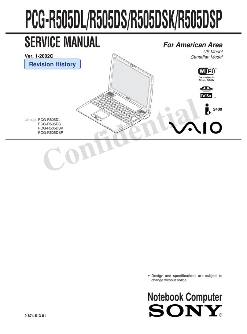 Sony Vaio PCG-R505DL Service manual