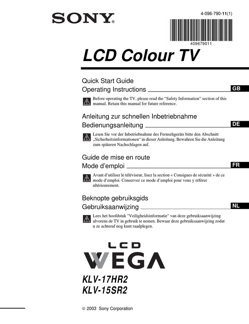 Sony WEGA KLV-17HR2 User manual