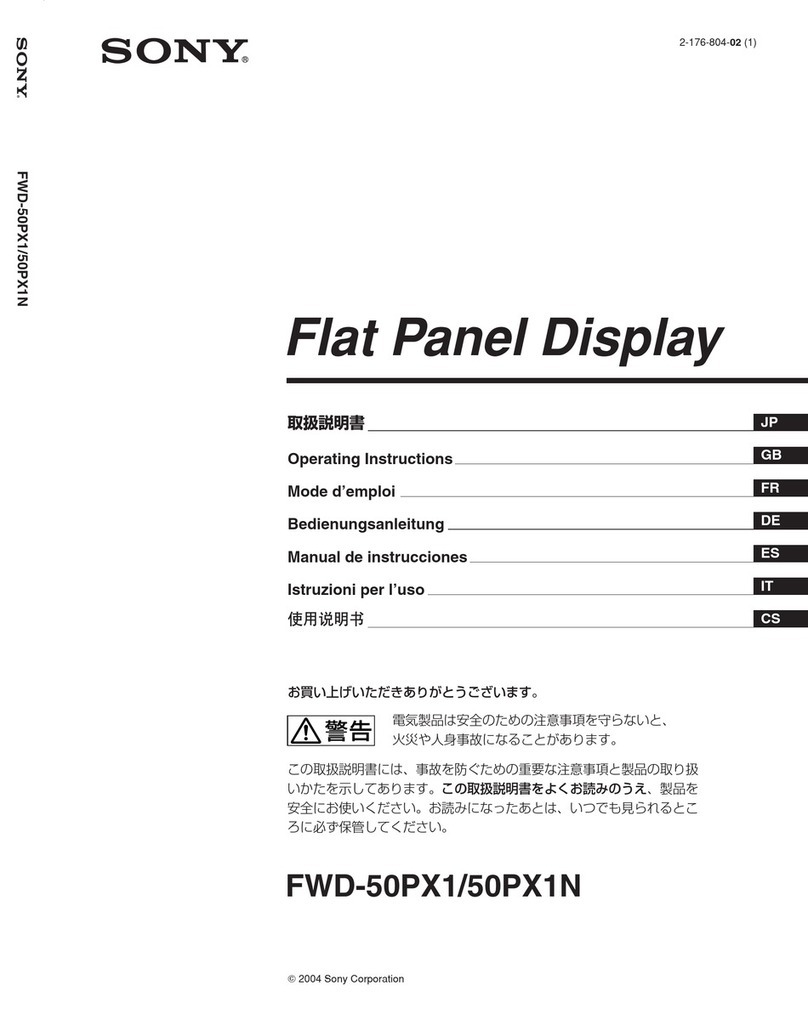 Sony FWD-50PX1 (English: pgs. 52-97) User manual Sony FWD-50PX1 (English: pgs. 52-97) User manual