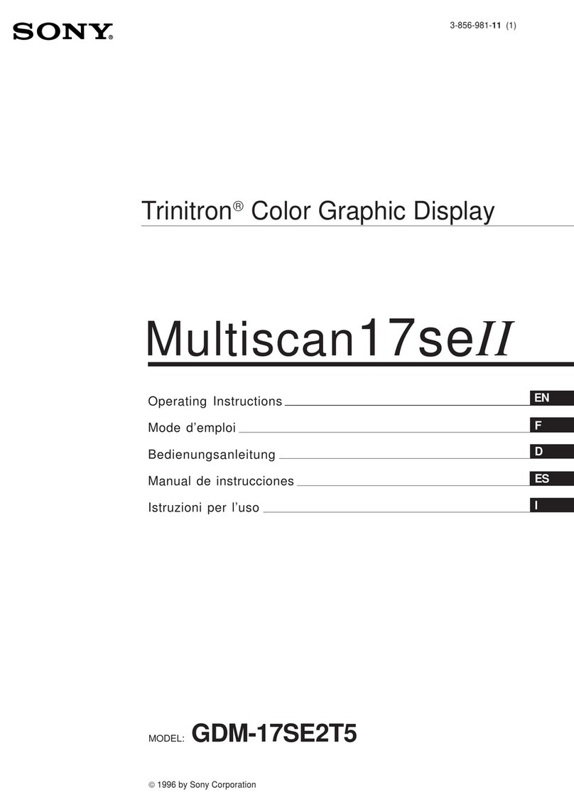Sony GDM-17SE2T5 User manual