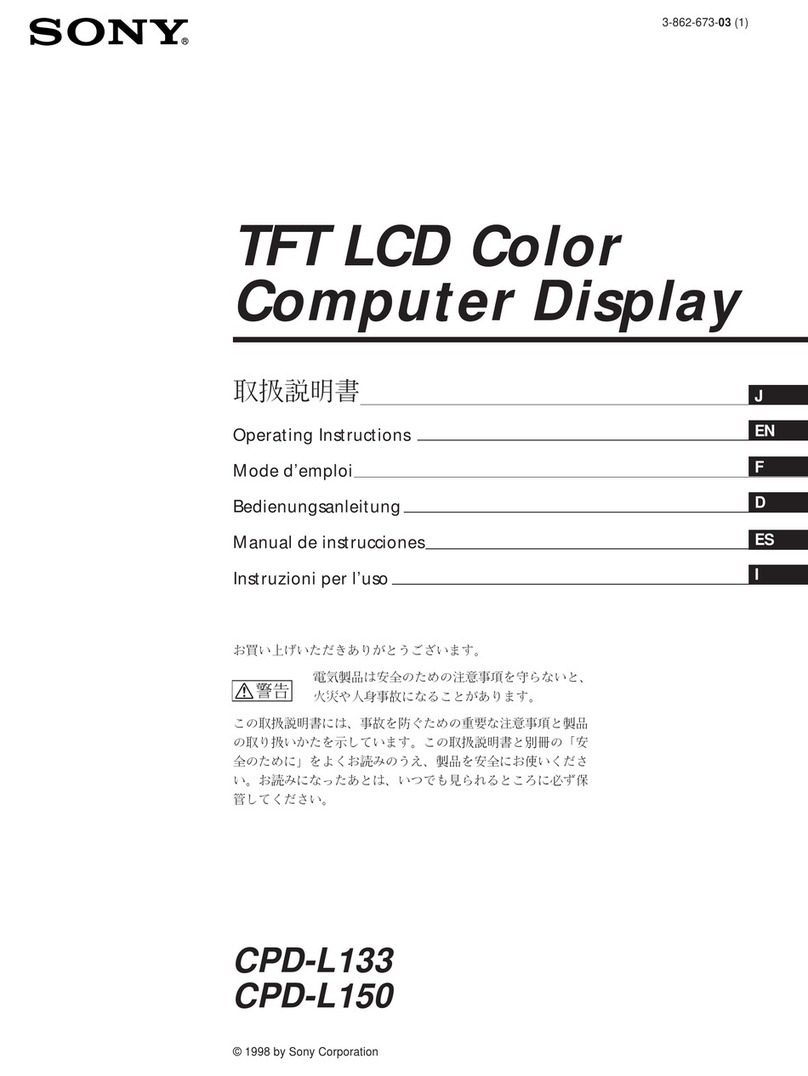 Sony Multiscan CPD-L133 User manual Sony Multiscan CPD-L133 User manual