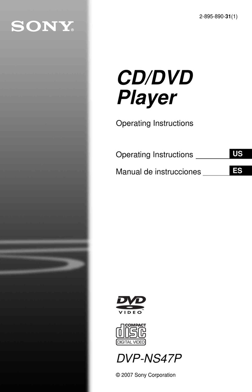 Sony DVP-NS47P - Cd/dvd Player User manual