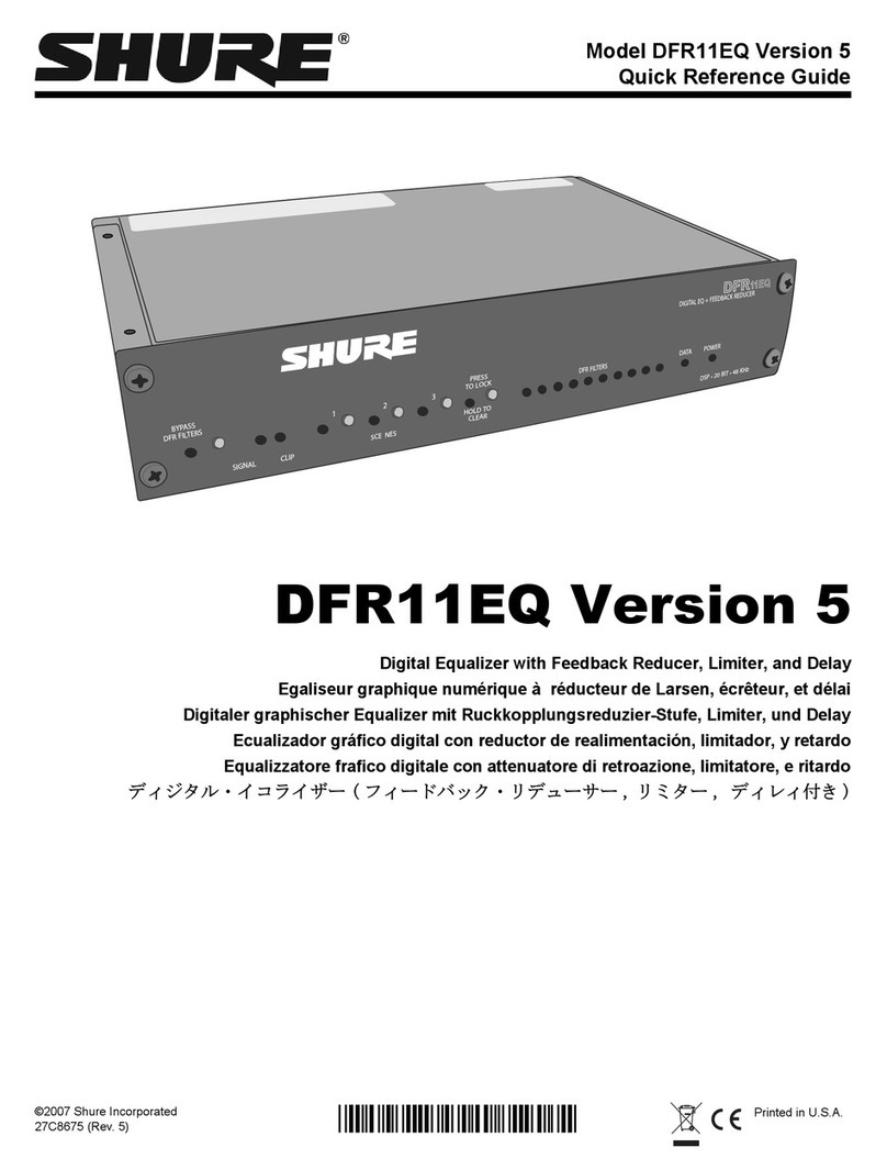 Shure DFR11EQ Version 5 Quick reference guide