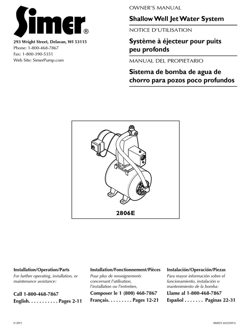 Simer 2806E owner's manual