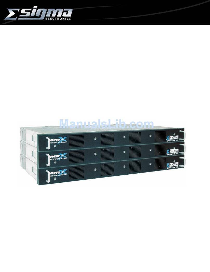 Sigma MRX Series Operator's manual