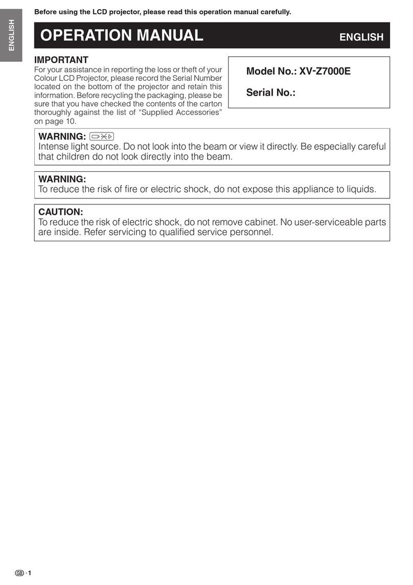 Sharp XV-Z7000E User manual