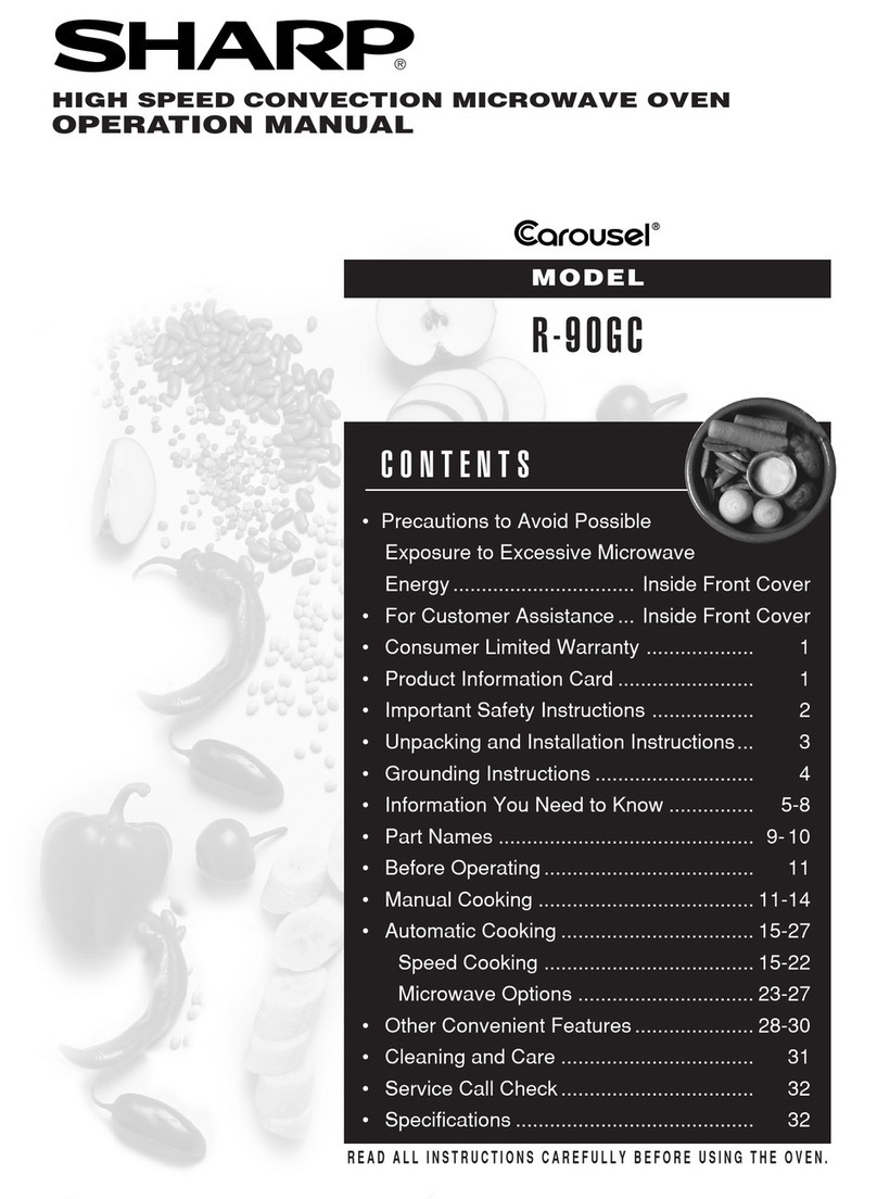 Sharp Carousel R-90GC User manual