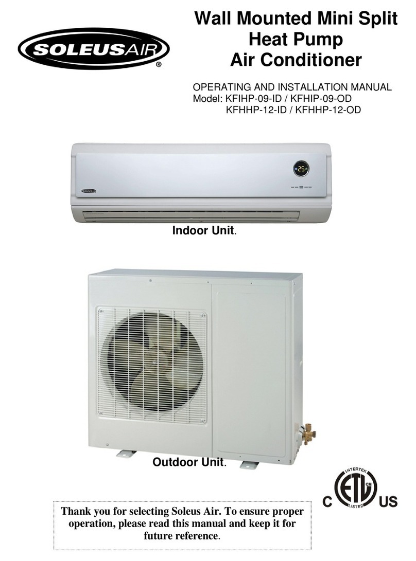 Soleus Air KFHIP-09-OD Specification sheet