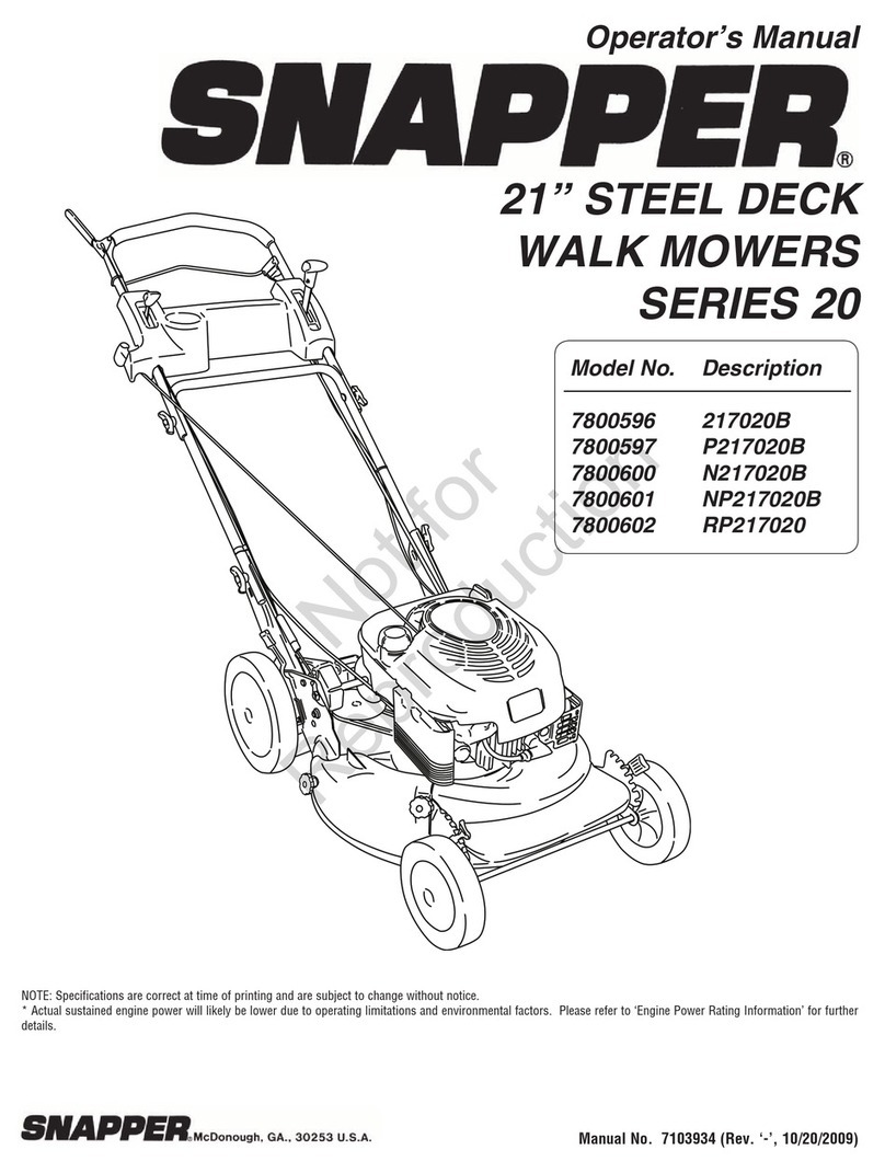 Snapper 7800596 Operator's manual