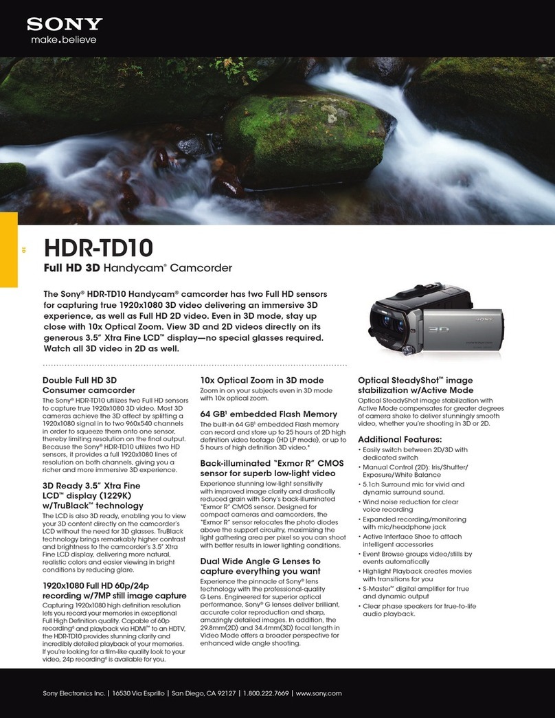 Sony Handycam HDR-TD10 User manual