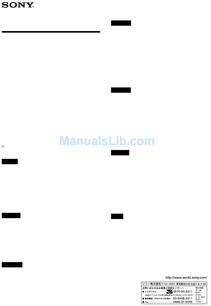 Sony PK-HS1FL operating instructions
