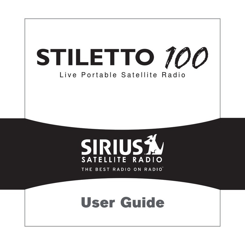 Sirius Satellite Radio STILETTO Stiletto 100 user guide
