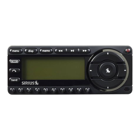Sirius Satellite Radio SDST5V1 User manual Sirius Satellite Radio SDST5V1 User manual
