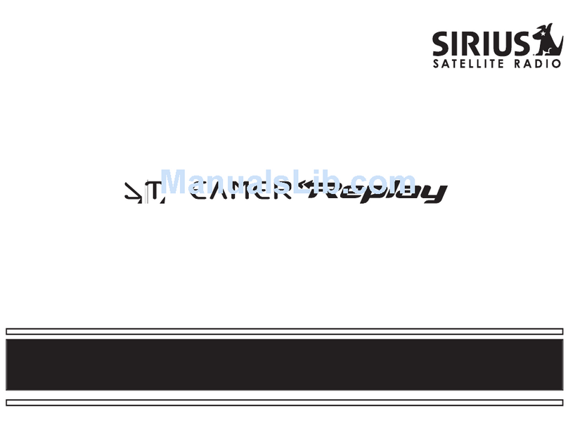 Sirius Satellite Radio Streamer Replay SIR-STRC1 User manual Sirius Satellite Radio Streamer Replay SIR-STRC1 User manual