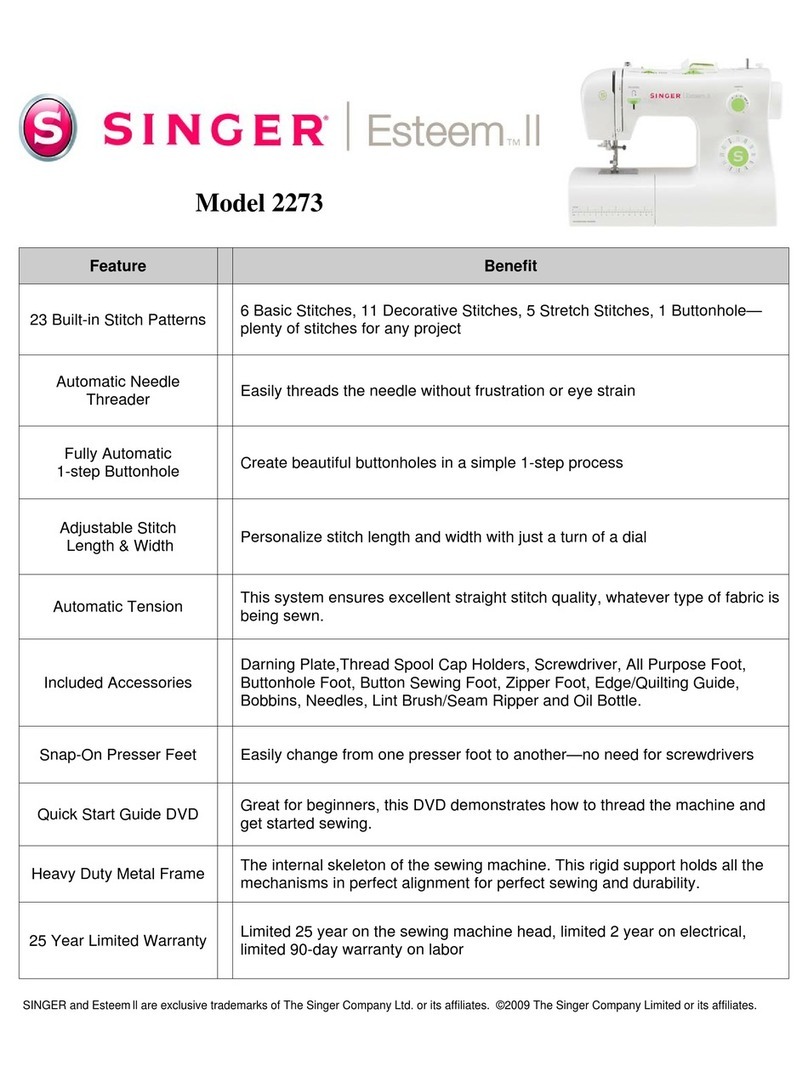 Singer 2273 User manual Singer 2273 User manual