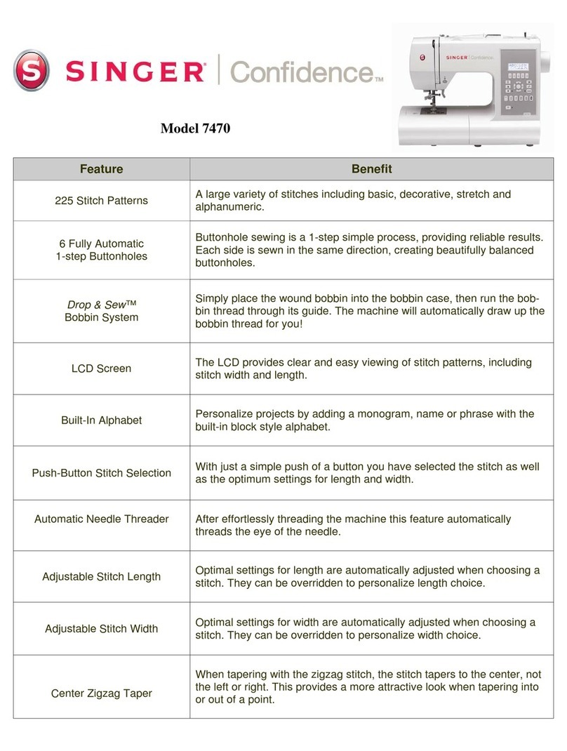Singer CONFIDENCE 7470 features and benefits